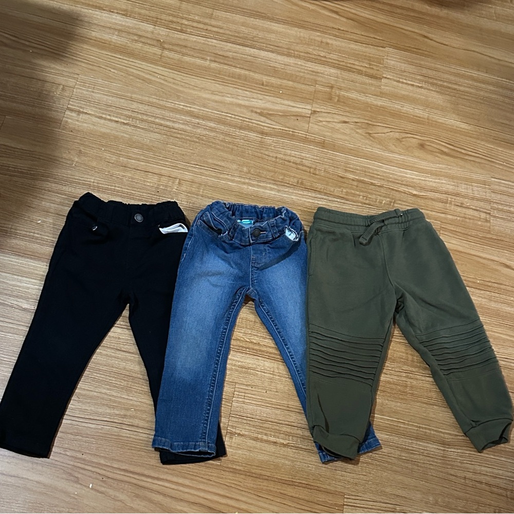 Garanimals Black, Blue, and Green Kids' Jeans Trio